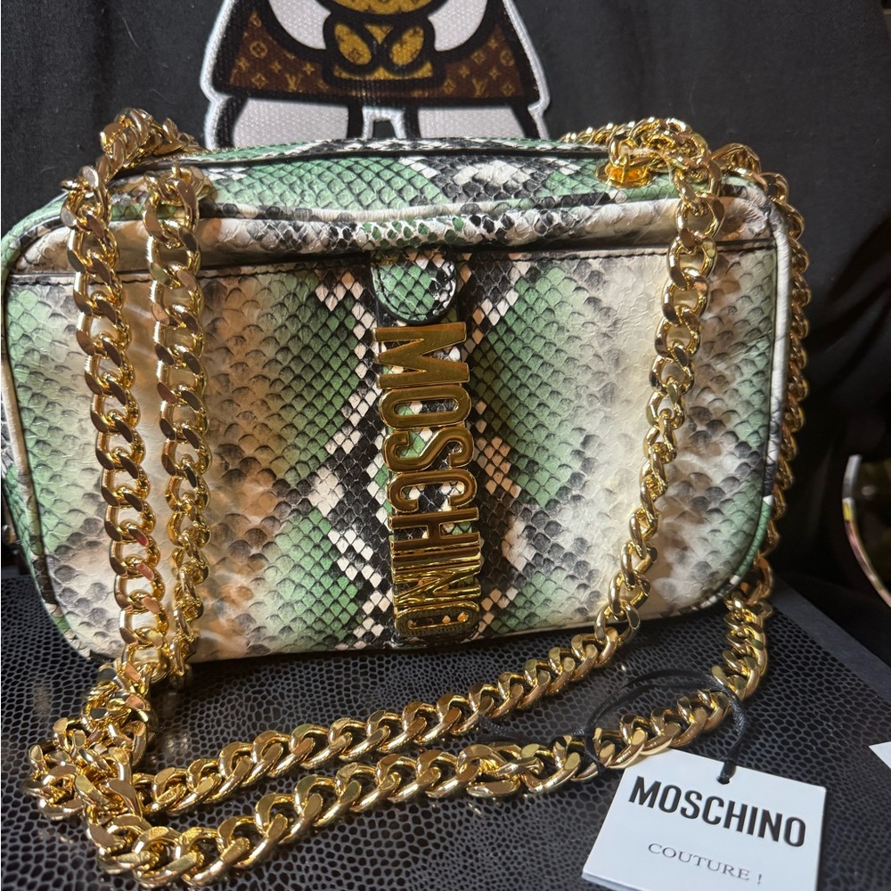 ❌SOLD❌BRAND NEW🔥Moschino Couture Snake Print Should Bag
